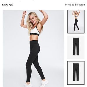 PINK NATION all black leggings